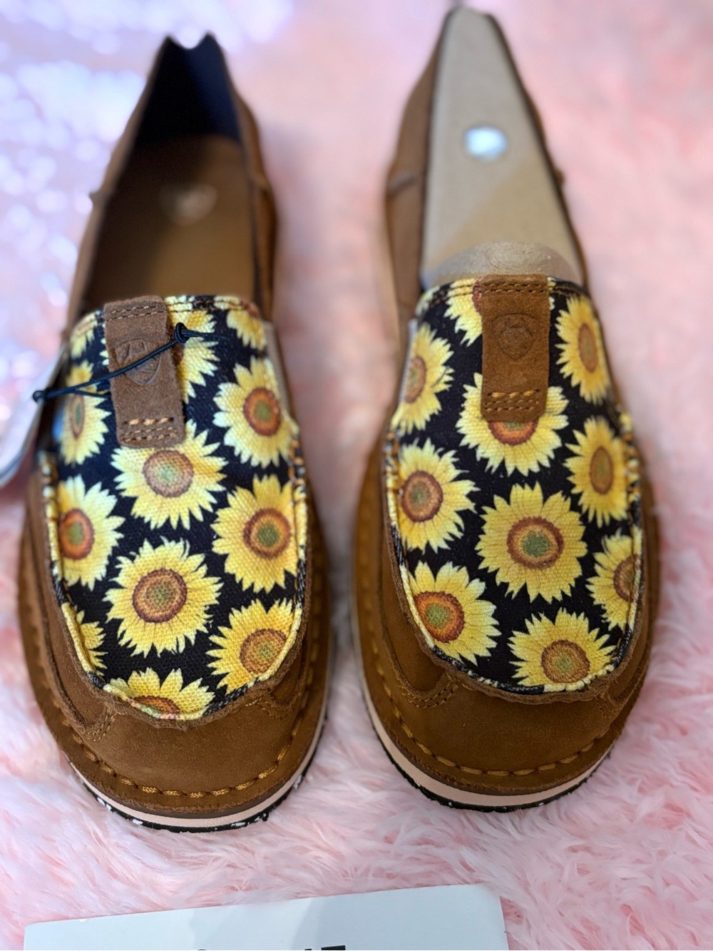 Ariat Sunflower Moccasins in Brown and Yellow
